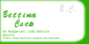bettina csep business card